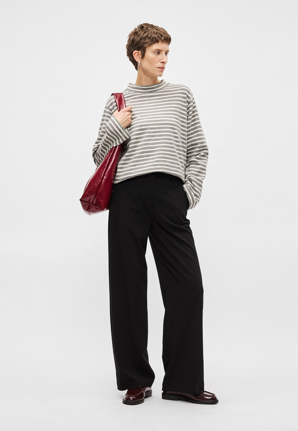 Marc O'Polo LONG SLEEVE STRIPED HIGH NECK