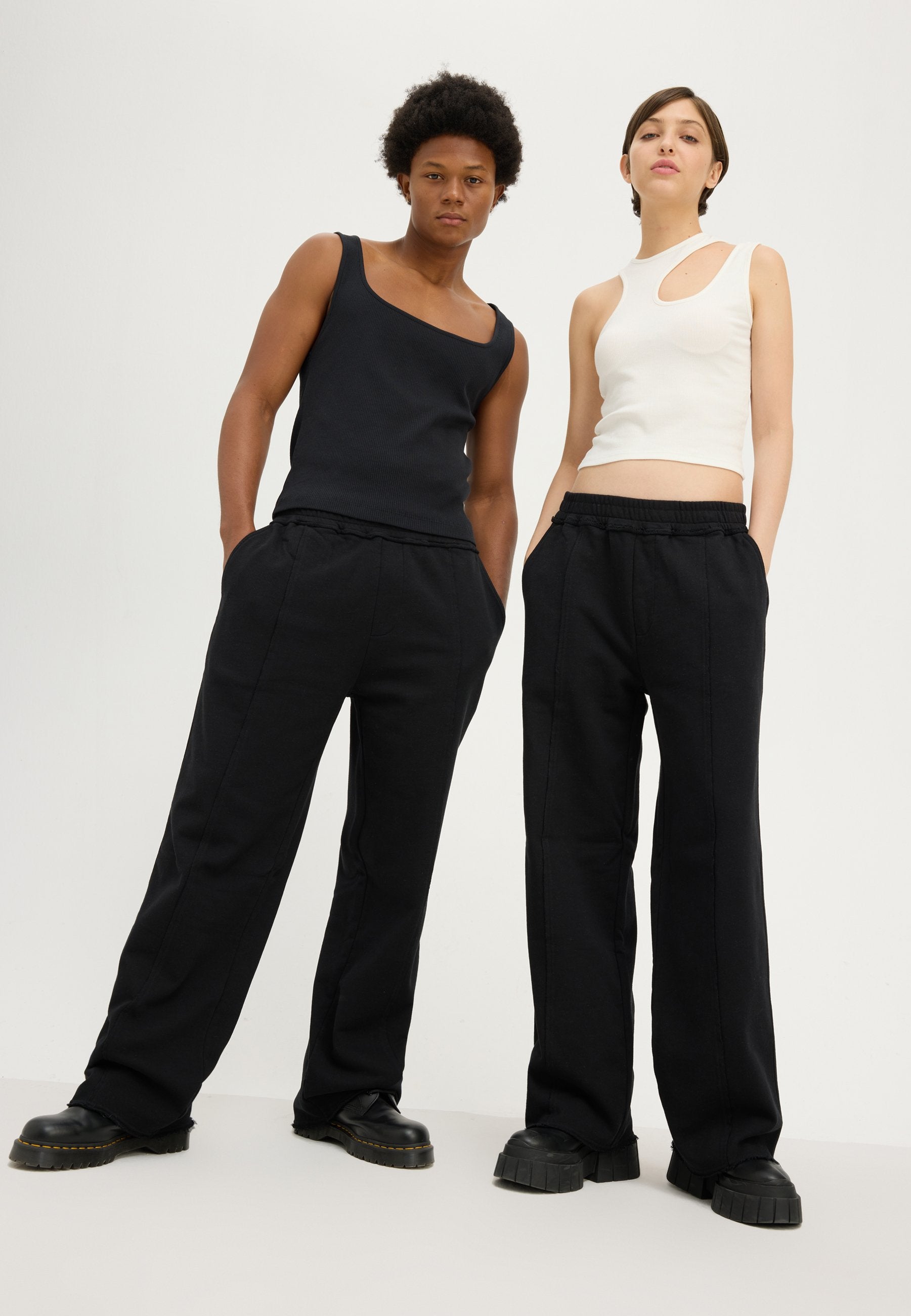 YOURTURN WIDE LEG JOGGING TROUSERS