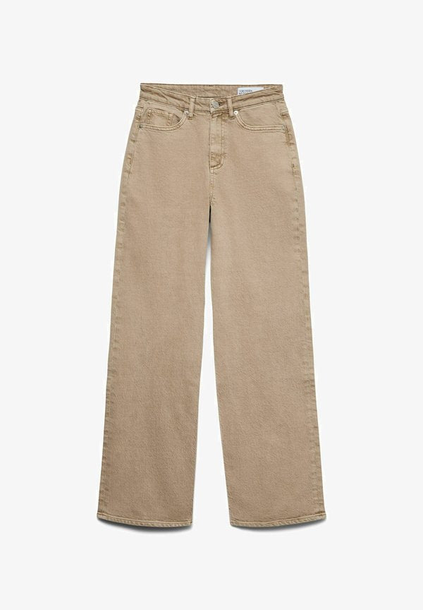 Vero Moda VMTESSA HR WIDE JEANS COLOR GA NOOS - Wide Leg - silver mink