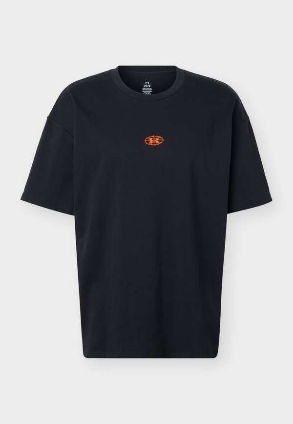 Under Armour HOOPS PHOTOREAL - Print T-shirt - black/team orange