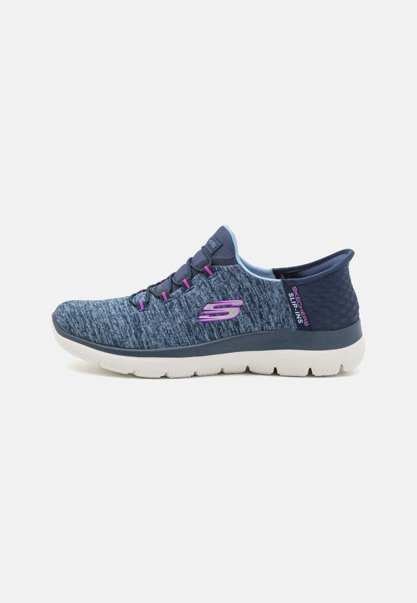 Skechers SUMMITS - Slip-ons - navy/purple