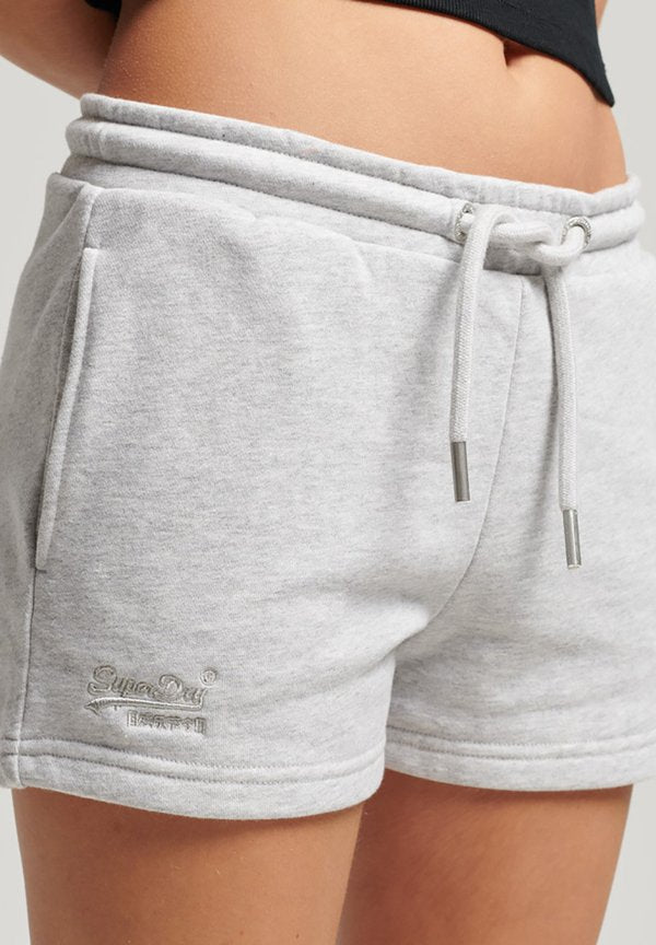 Superdry & Co VINTAGE LOGO EMBROIDERED - Tracksuit bottoms - glacier grey marl