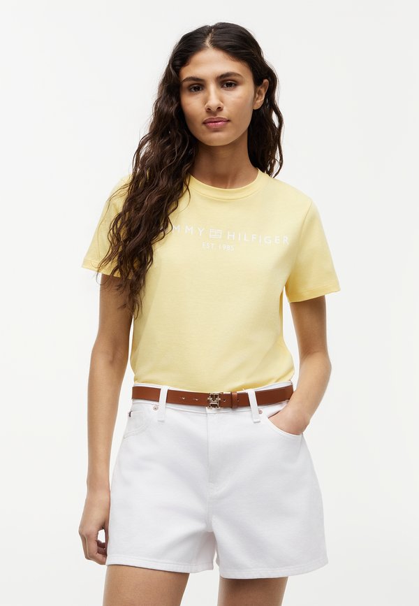 Tommy Hilfiger REG CORP LOGO  - Print T-shirt - citronella