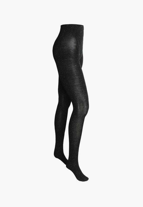 s.Oliver SILKY TOUCH GLITTER - Tights - black