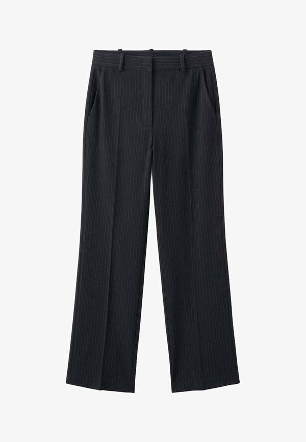 Mango Trousers - dunkles marineblau