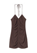 PULL&BEAR SHORT GATHERED HALTER NECK