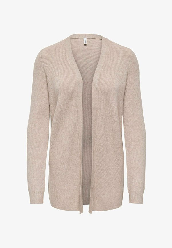 ONLY ONLMARY LS OPEN RIB CARDI KNT - Cardigan - mocha meringue