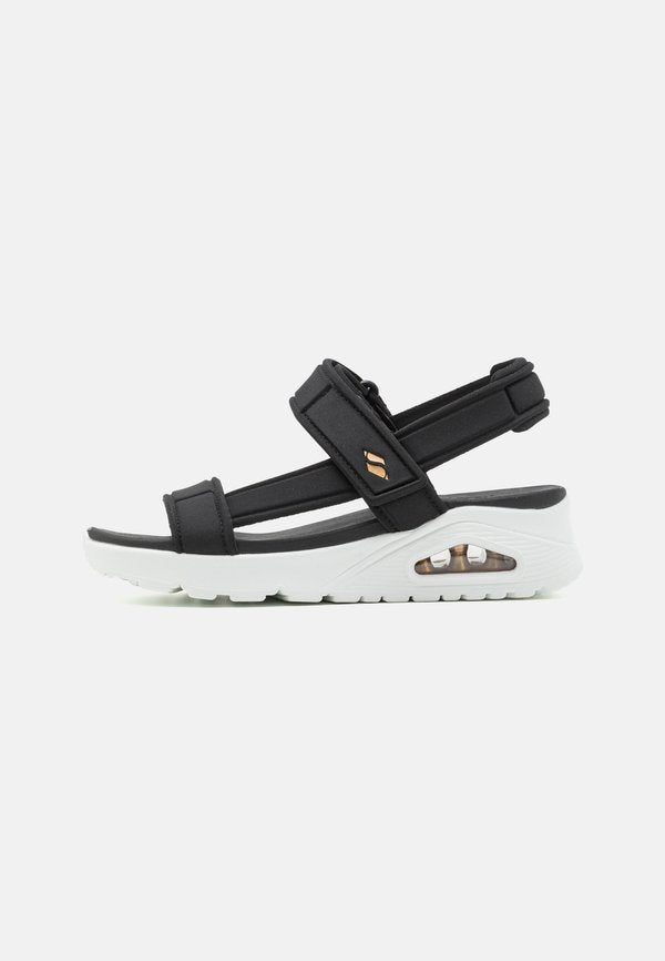Skechers UNO - Platform sandals - black