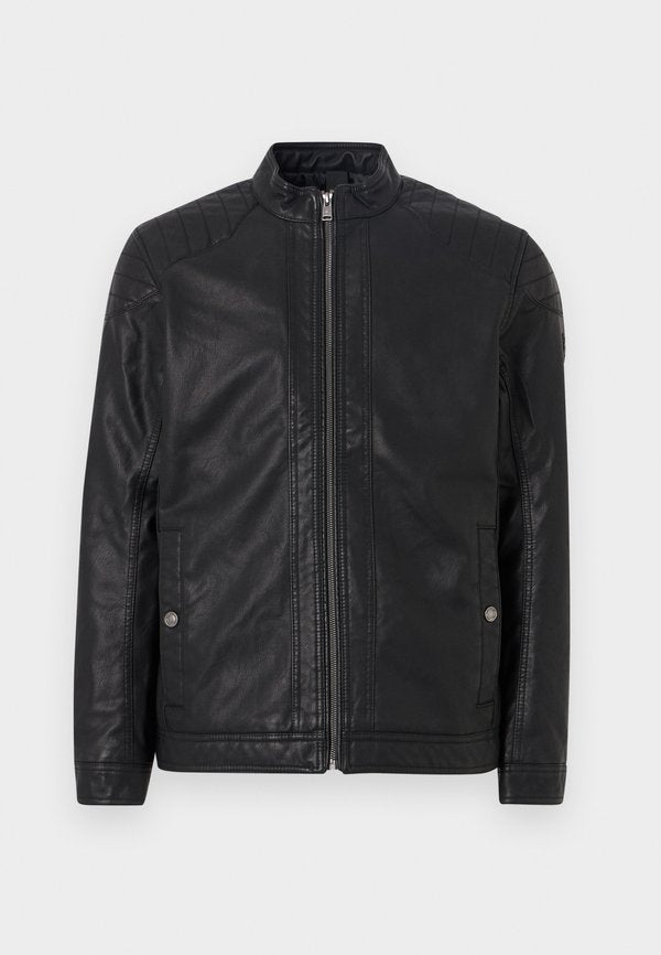 TOM TAILOR JACKET - Faux leather jacket - black