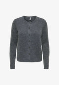 ONLY ONLOLIVIA LS O-NECK CARDIGAN CC KNT - Cardigan - dark grey melange