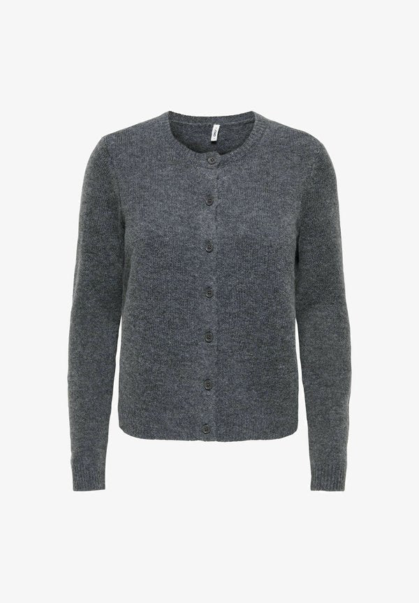 ONLY ONLOLIVIA LS O-NECK CARDIGAN CC KNT - Cardigan - dark grey melange