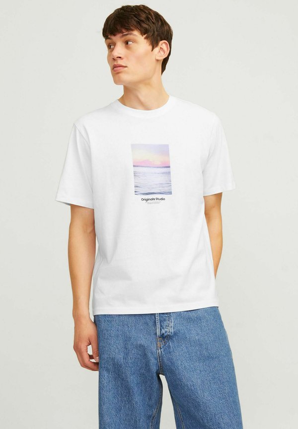 Jack & Jones T- - Print T-shirt - bright white