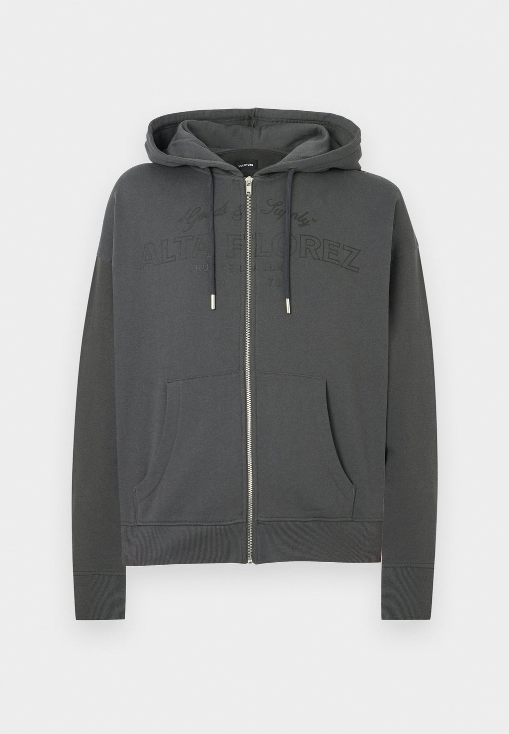 YOURTURN UNISEX RELAXED FIT ZIP-UP HOODIE