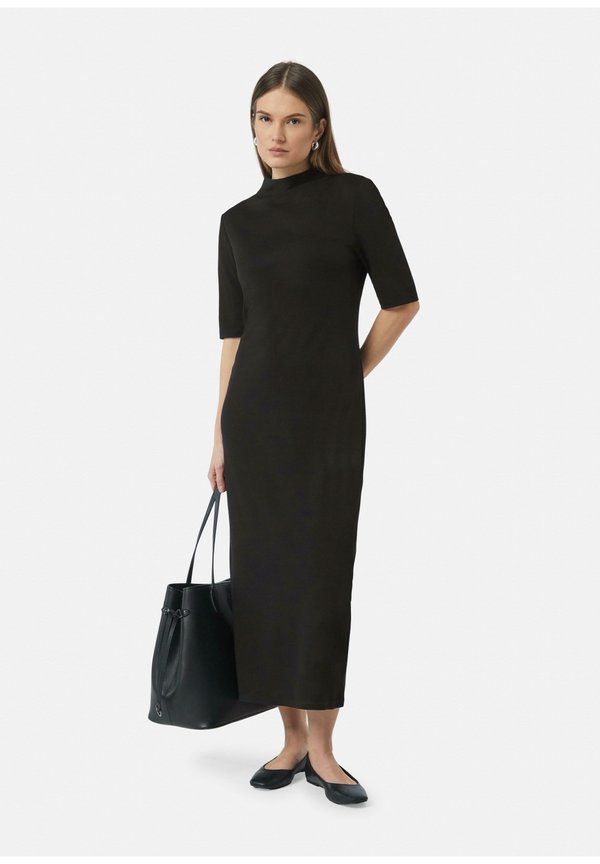 comma casual identity ELEGANTES IM SLIM FIT AUS INTERLOCK MIT STEHKRAGEN