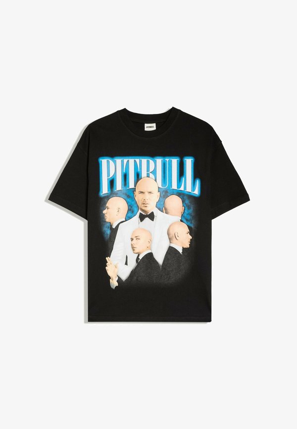 Bershka PRINT T-SHIRT - Print T-shirt - black