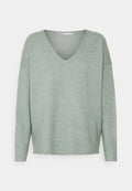 ONLY ONLRICA LIFE L/S V-NECK PULLO KNT NOOS - Jumper - chinois green