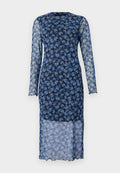 TOM TAILOR DENIM MIDI DRESS MOCK NECK