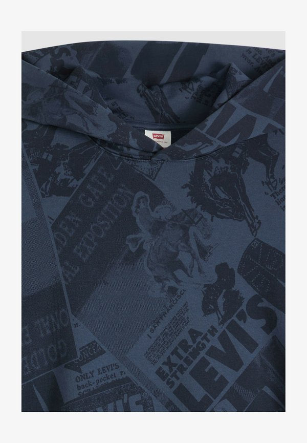 Levi's® SUNSET GRAPHIC HOODIE - Hoodie - cowboy collage aop n - blues