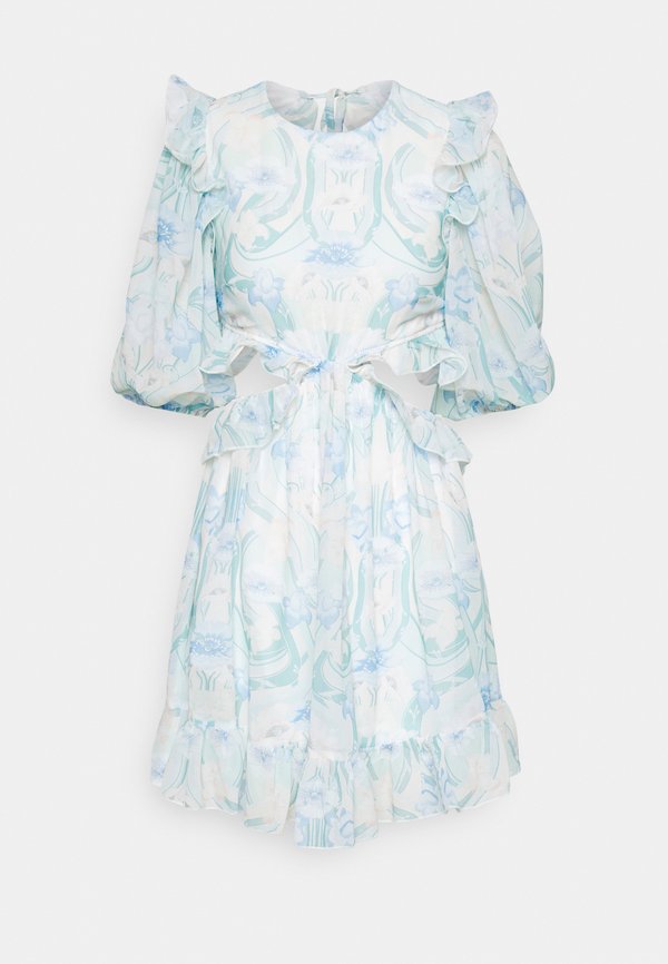 IN THE STYLE LORNA LUXE FRILL HEM CUT OUT BACK DRESS