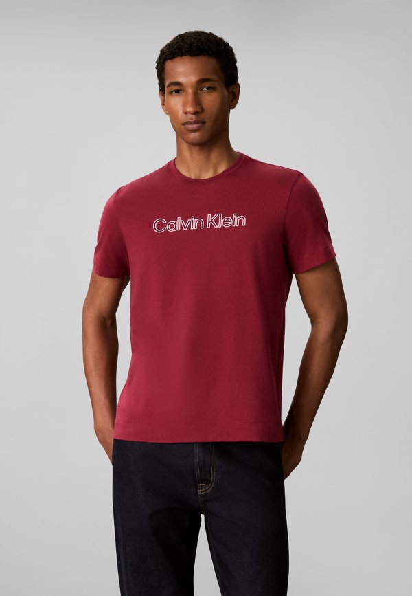 Calvin Klein LOGO GRAPHIC UNISEX - Print T-shirt - rhododendron