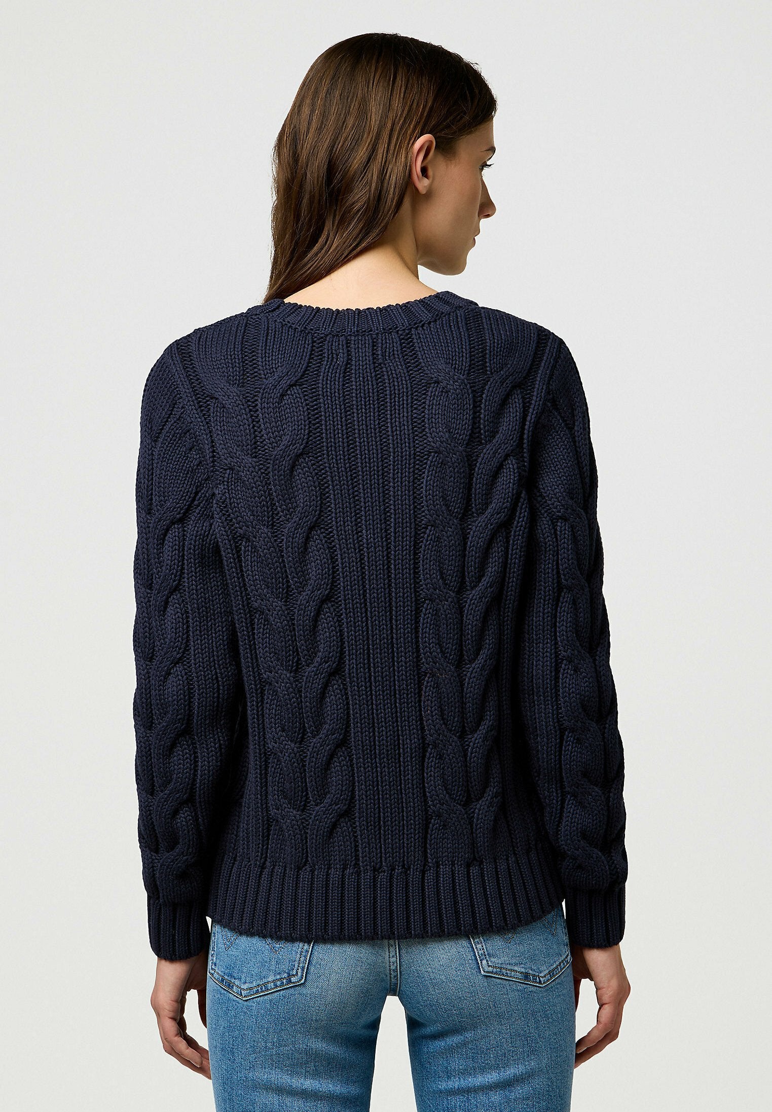 Wrangler LONG SLEEVE CABLE CREW - REGULAR FIT