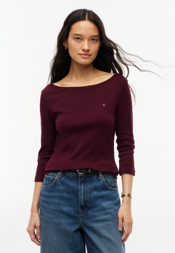 Tommy Hilfiger CODY - Long sleeved top - deep burgundy