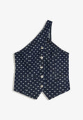 Bershka ASYMMETRIC POLKA DOT - Blouse - royal blue