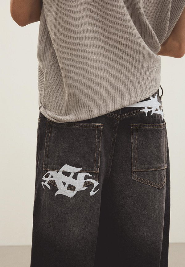 Bershka Baggy Jeans - black