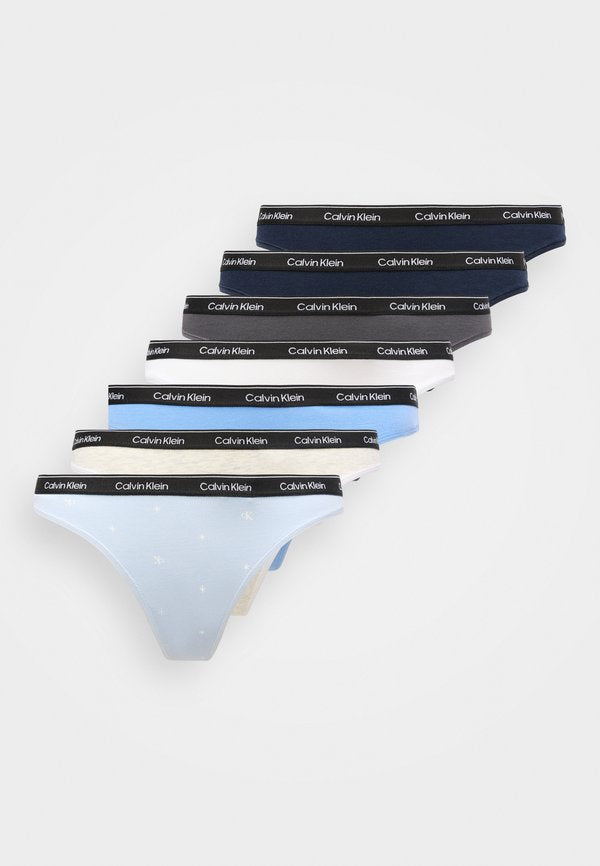 Calvin Klein Underwear ICON LOGO 7 PACK  - Thong - multi-coloured/black