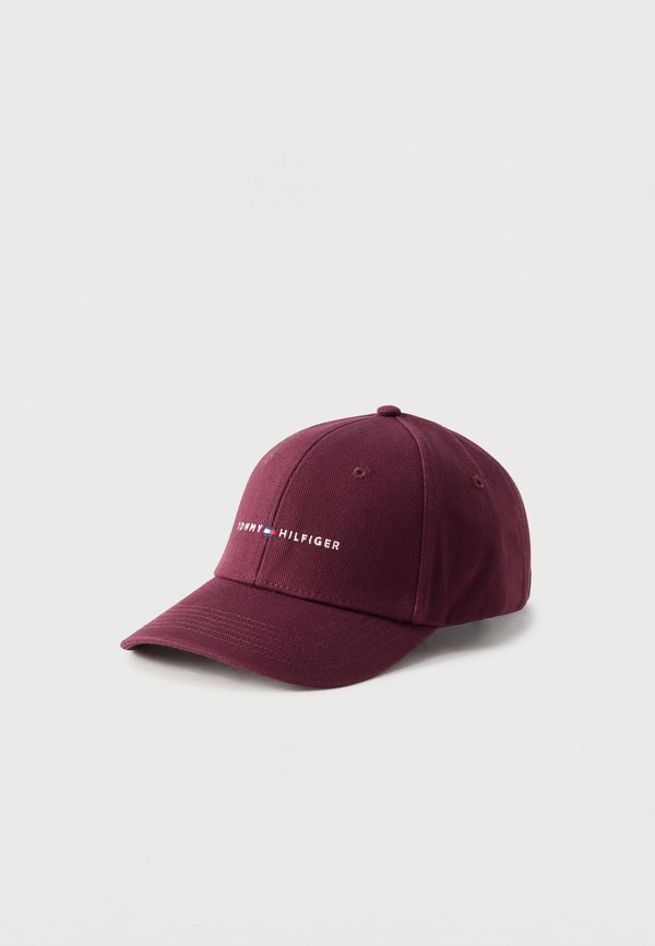 Tommy Hilfiger LOGO EMBROIDERY TWILL SIX-PANEL BASEBALL CAP - Cap - marzemino