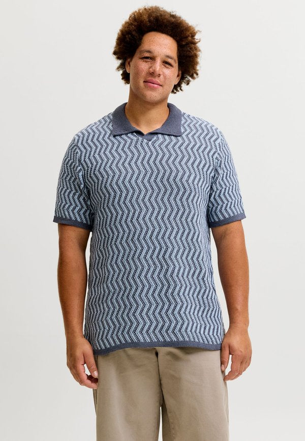 Jack & Jones Knitted Plus Size Knitted - Polo shirt - odyssey gray