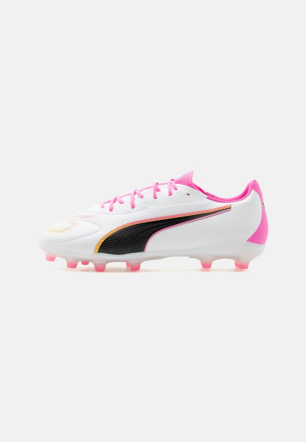 Puma KING 20 MATCH FG/AG - Football boots artificial grass - white/poison pink/bright aqua