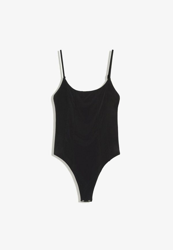 Bershka STRAPPY WITH STRAPS AT THE BACK - BODYSUIT - Top - black
