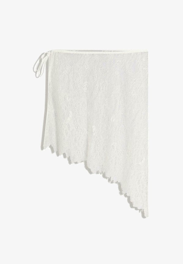 Bershka A-line skirt - white