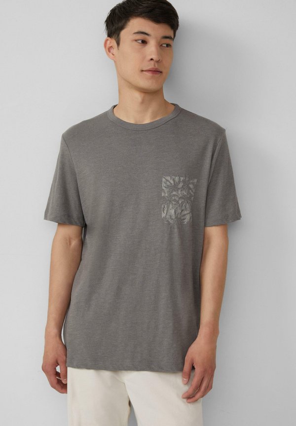 s.Oliver MIX MIT ARTWORK - Print T-shirt - grau meliert