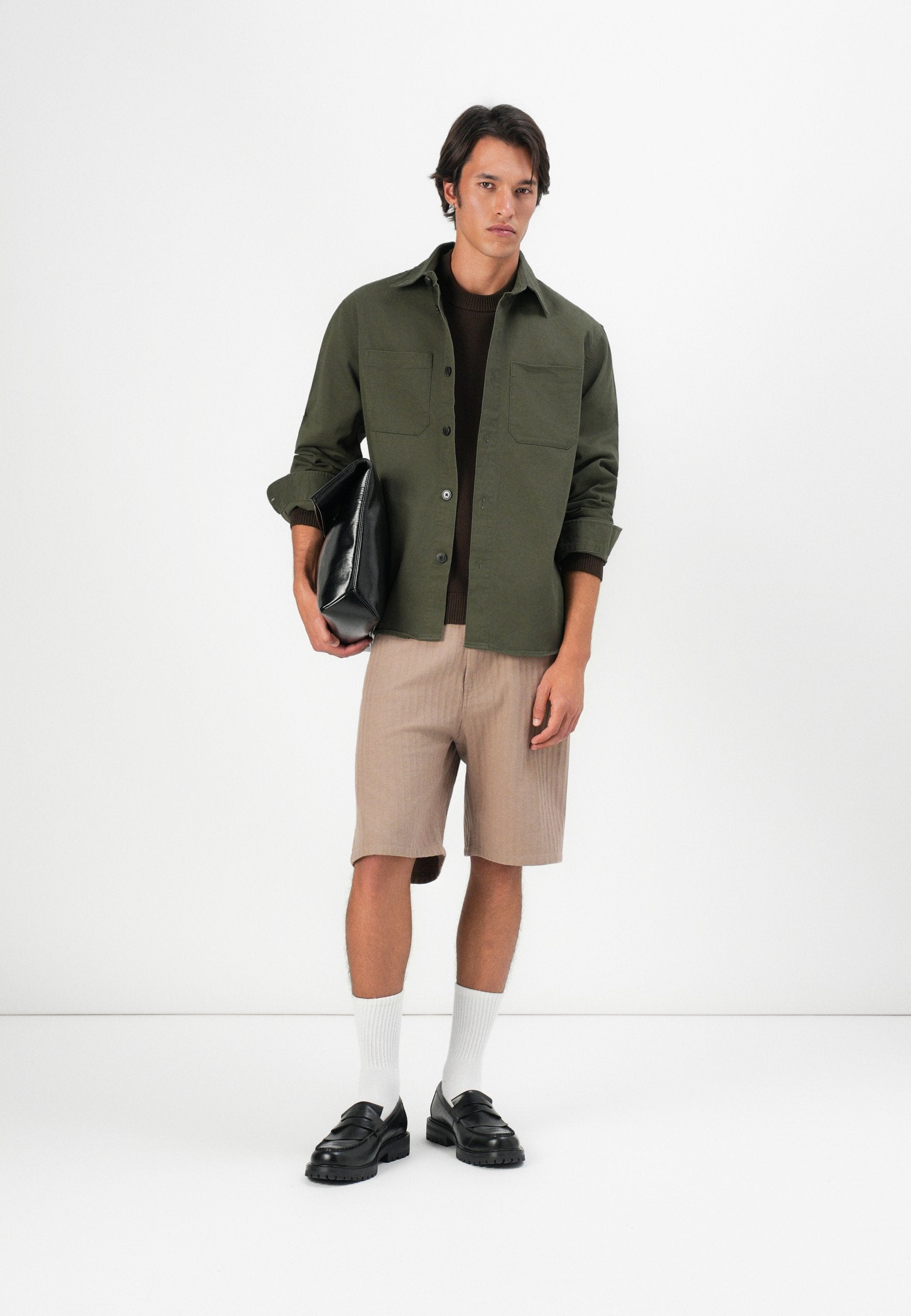Selected Over regular fit twill