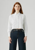 Levi's® CROPPED HARLIE TUXEDO - Button-down blouse - bright white