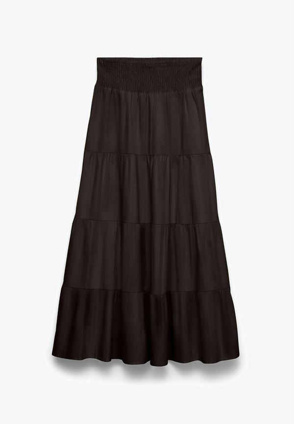 Vero Moda A-line VMLOTUS High waist Long - Maxi skirt - chocolate torte