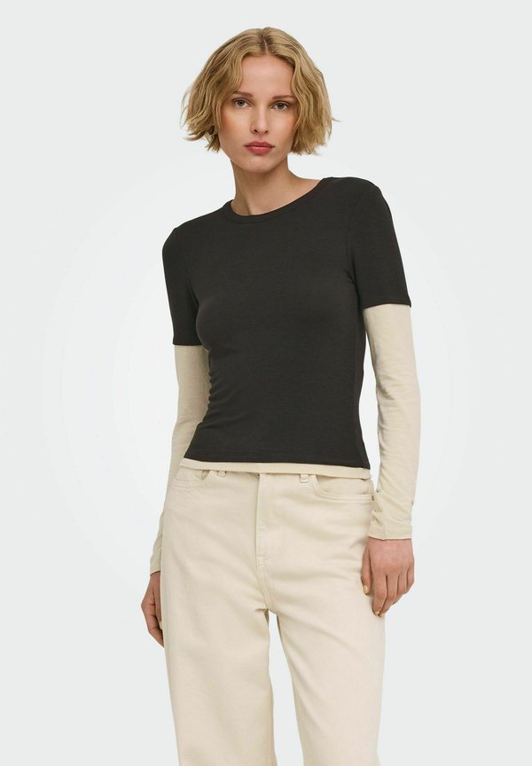ONLY TOP ONLDUBLA TOP - Long sleeved top - chocolate torte