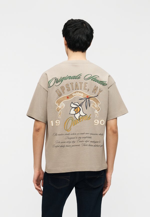 Jack & Jones T- - Print T-shirt - vintage khaki