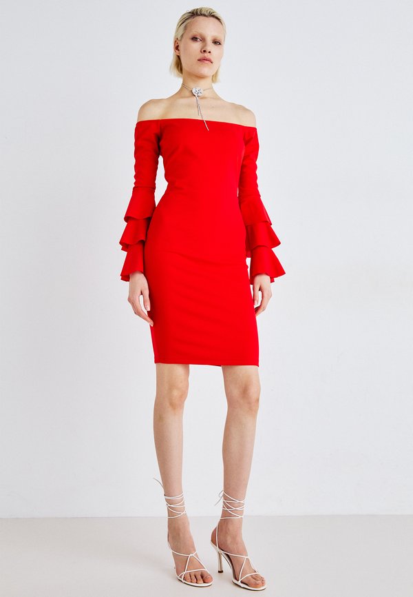 WAL G. OFF SHOULDER MIDI
