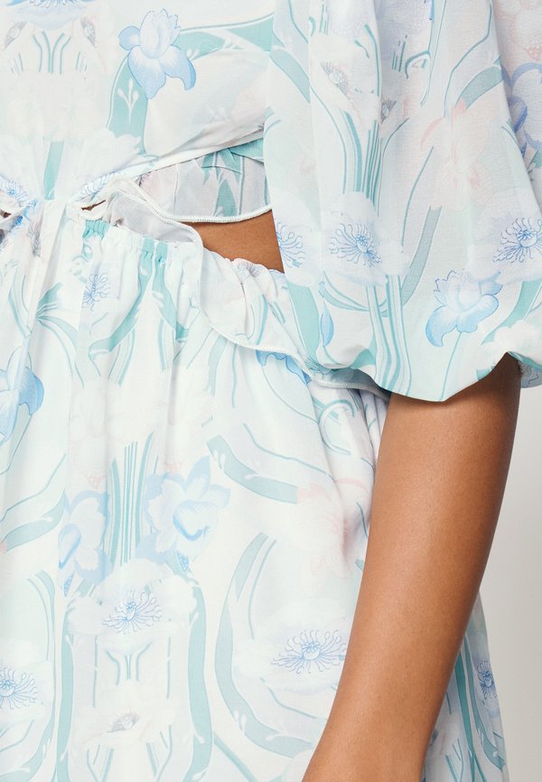 IN THE STYLE LORNA LUXE FRILL HEM CUT OUT BACK DRESS