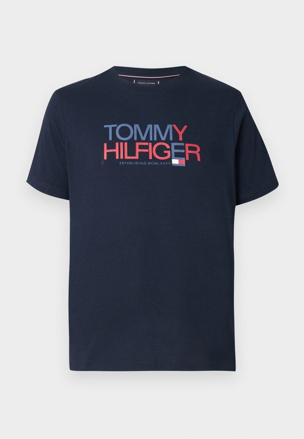 Tommy Hilfiger LOGO JERSEY CREW NECK T-SHIRT - Print T-shirt - desert sky