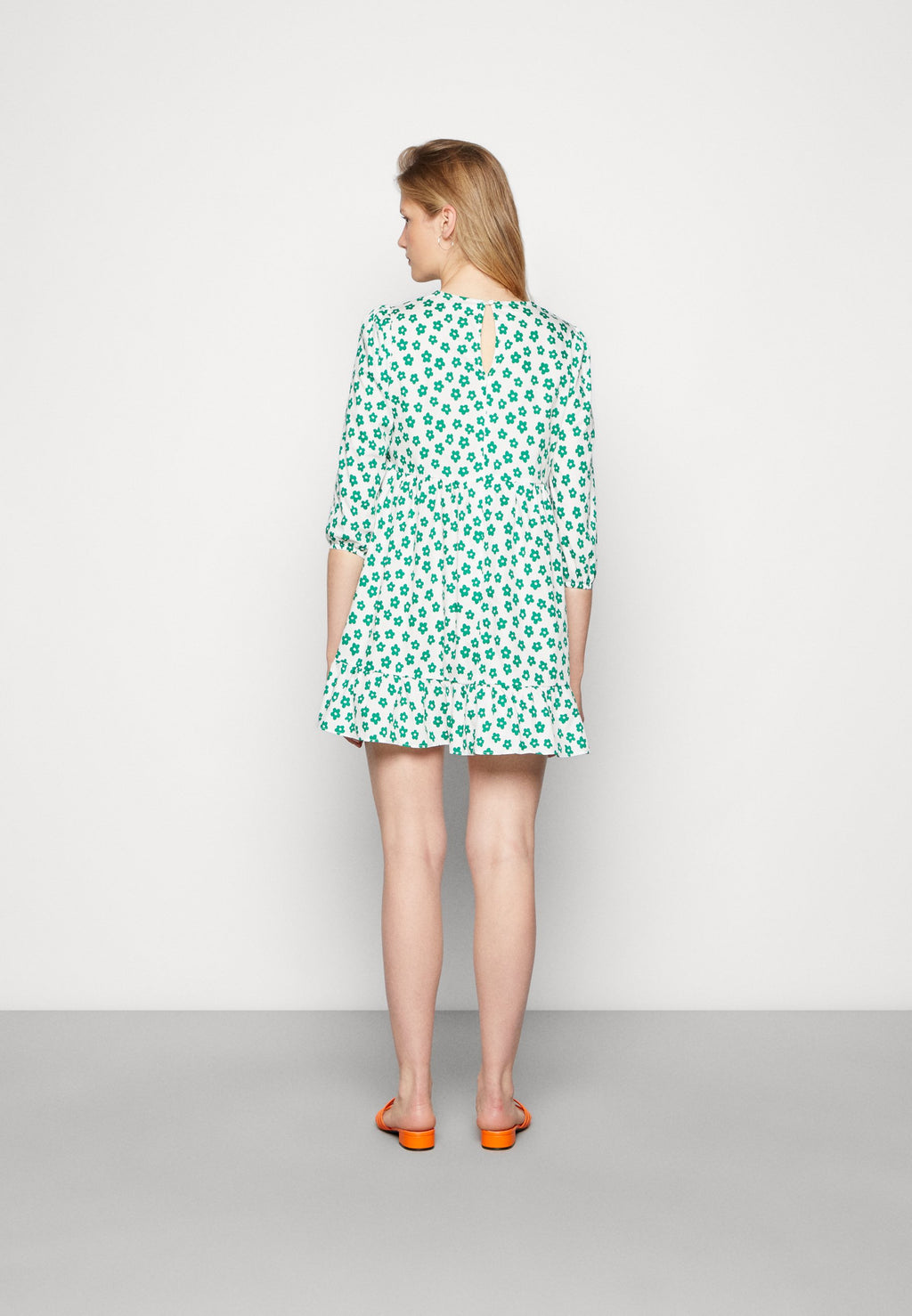 Glamorous SEMI-FITTED MINI DRESS WITH CREW NECK