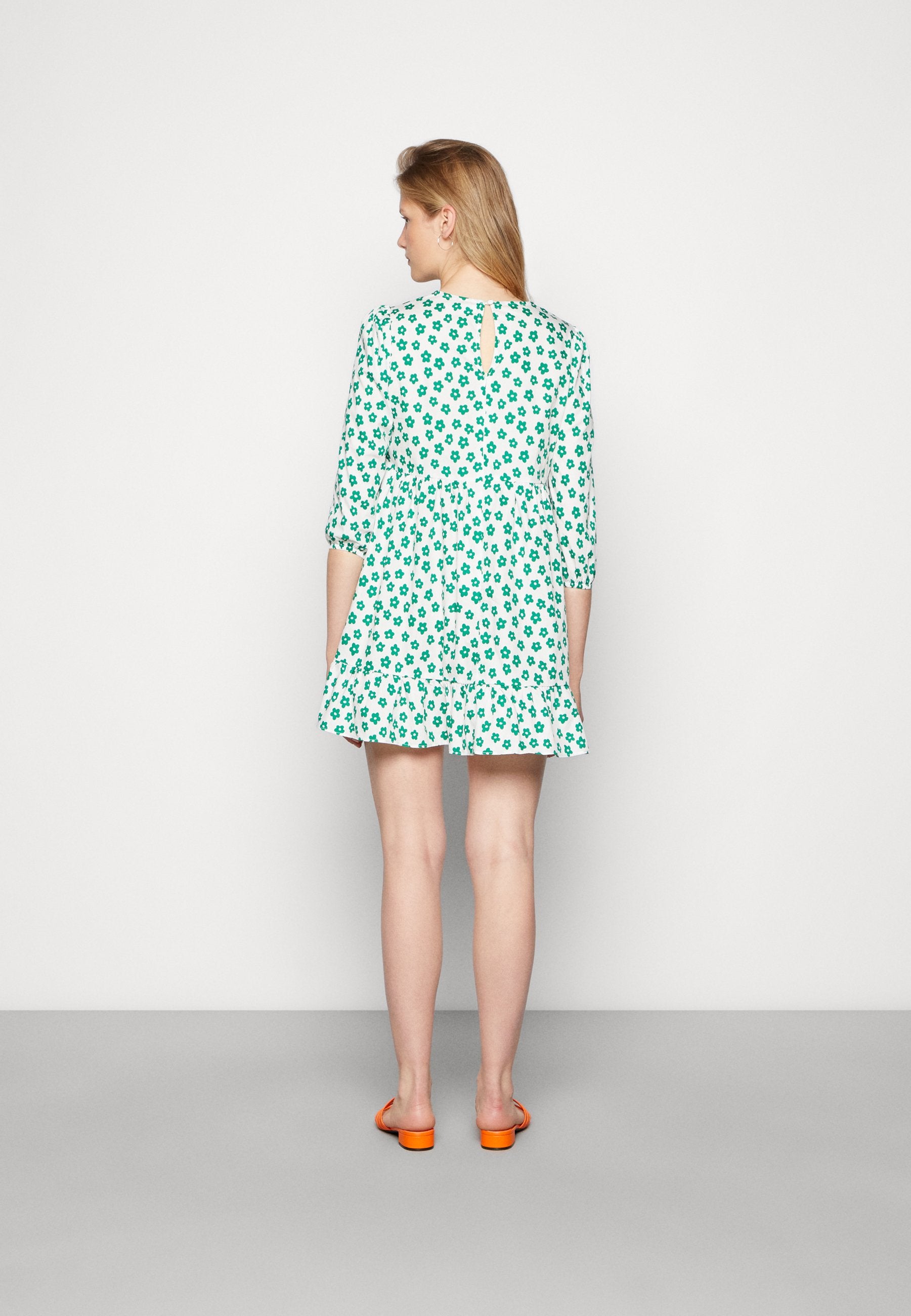 Glamorous SEMI-FITTED MINI DRESS WITH CREW NECK