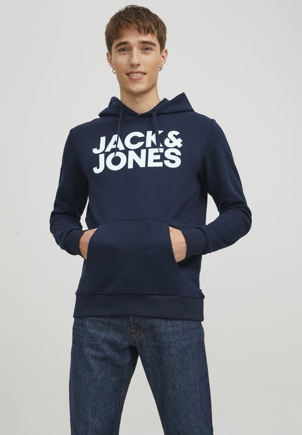 Jack & Jones JJECORP LOGO SWEAT HOOD NOOS - Hoodie - navy
