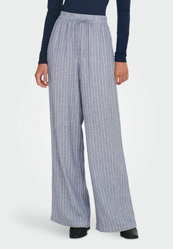 ONLY ONLLUDO Loose Fit Linen - Trousers - vintage indigo