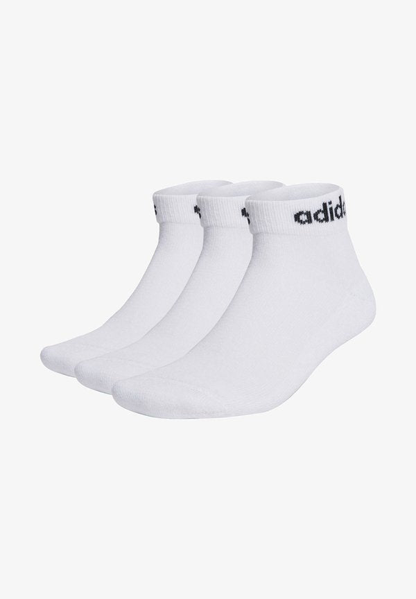 adidas Performance LINEAR CUSHIONED 3 PACK - Sports socks - white/black
