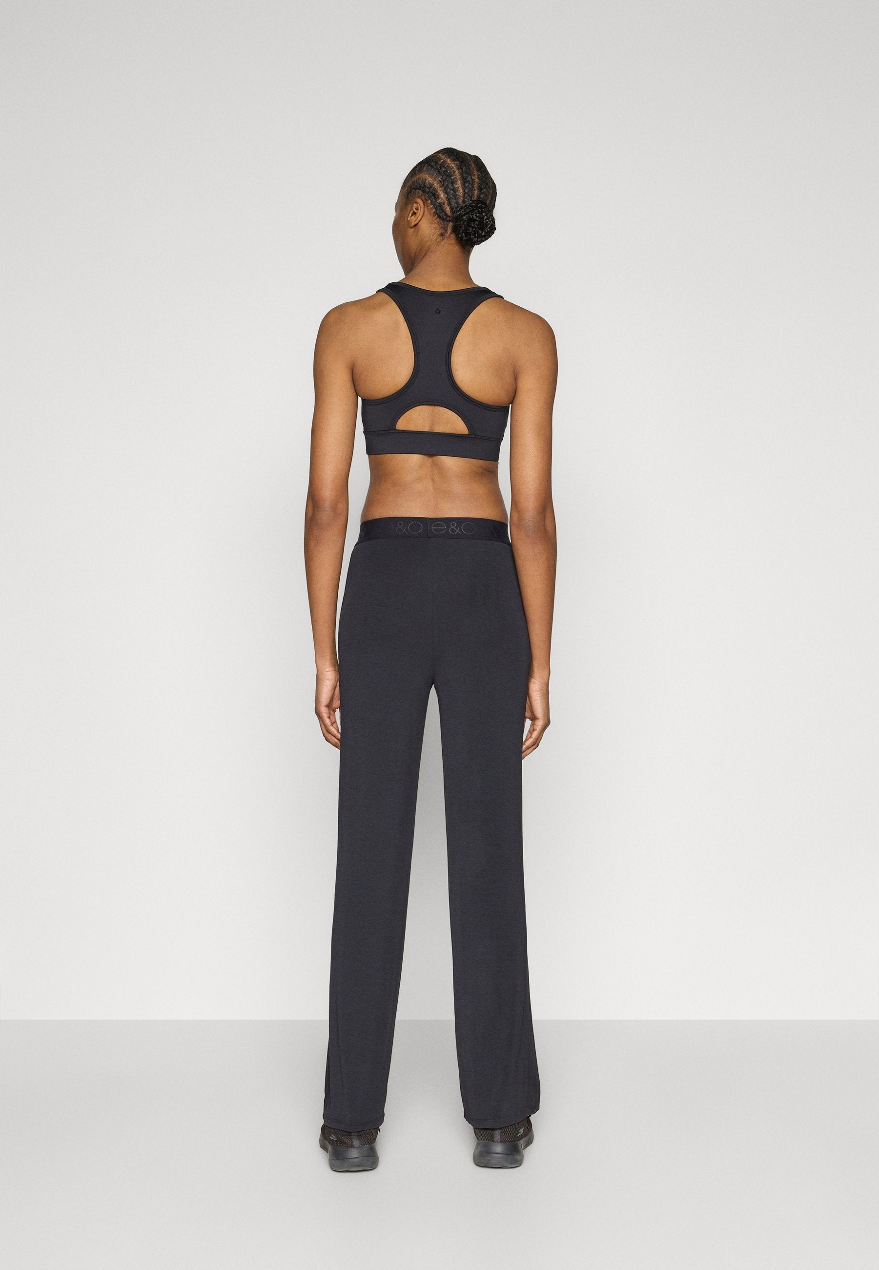 Even&Odd active FLARED  LEG MID RISE FINE RIB TROUSERS
