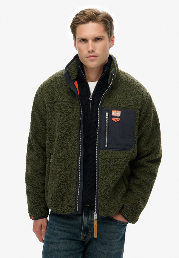 Superdry & Co Fleece jacket - army khaki green